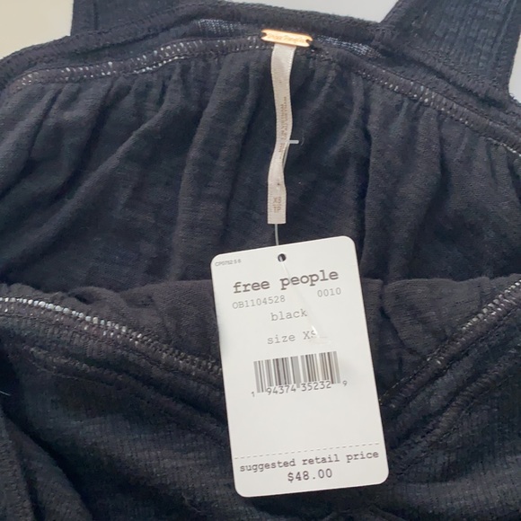 NWT Women's Free People Zinia Tank Top XS Black - Picture 6 of 7